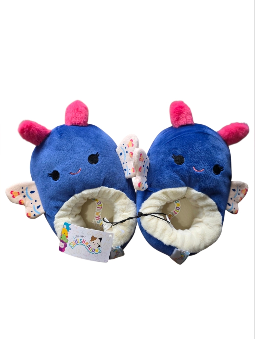 Squishmallows Tazuni Plush Slippers Blue Character Cozy House Shoes